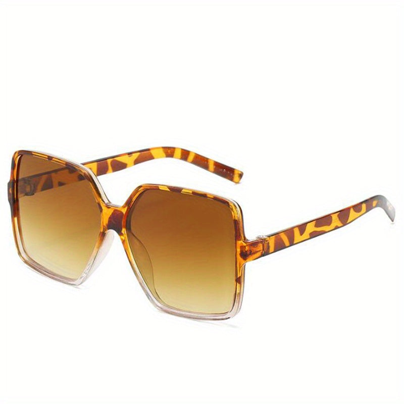 Leopard Print Polarized Sunglasses UV Protection Square Shades