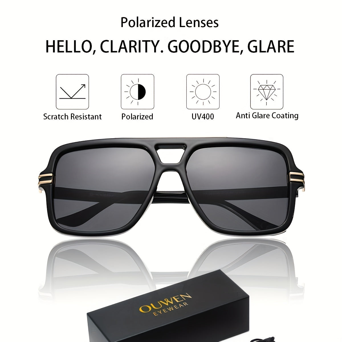 Polarized Men's Sunglasses UV400 Eye Protection Outdoor Travel