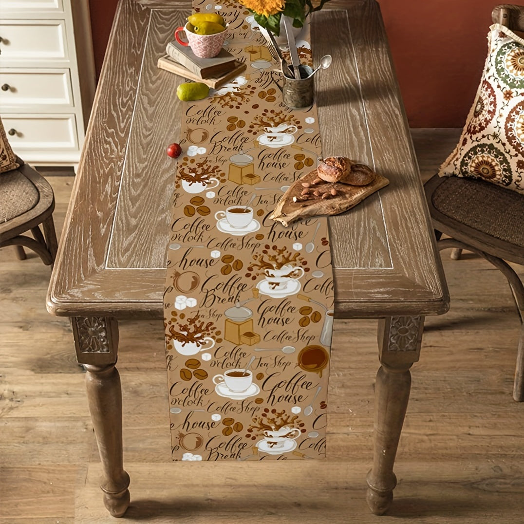 Coffee House Coffee Beans Table Runner 13x72 Inch
