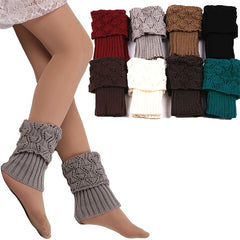 Winter Crochet Knit Boot Cuffs Ankle Leg Warmers Socks Women's Stockings