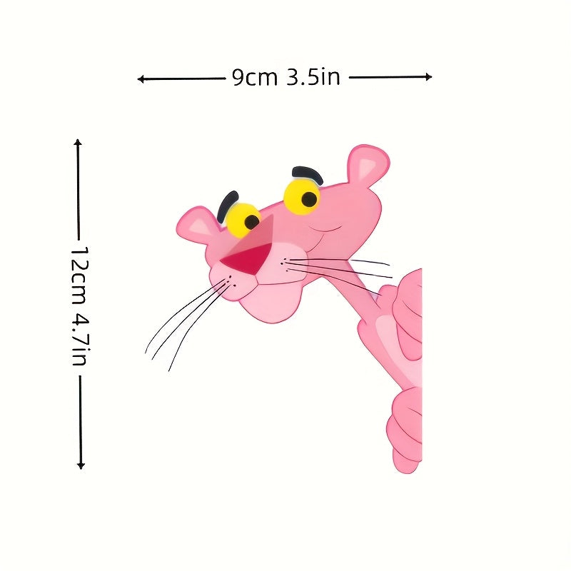 Pink Leopard Cartoon Sticker for Cars Trucks Laptops Suitcases