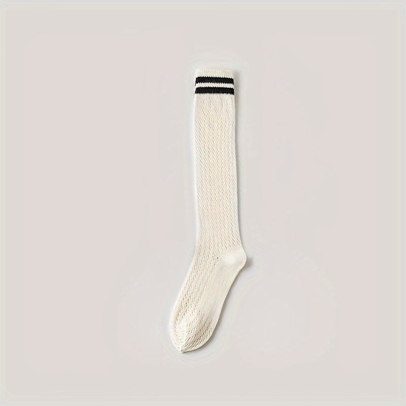 Striped Calf Socks Knee High Women's Stockings