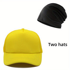 2pcs Hat Buy 1 Get 1 Baseball Cap Mesh Breathable Moon Hat