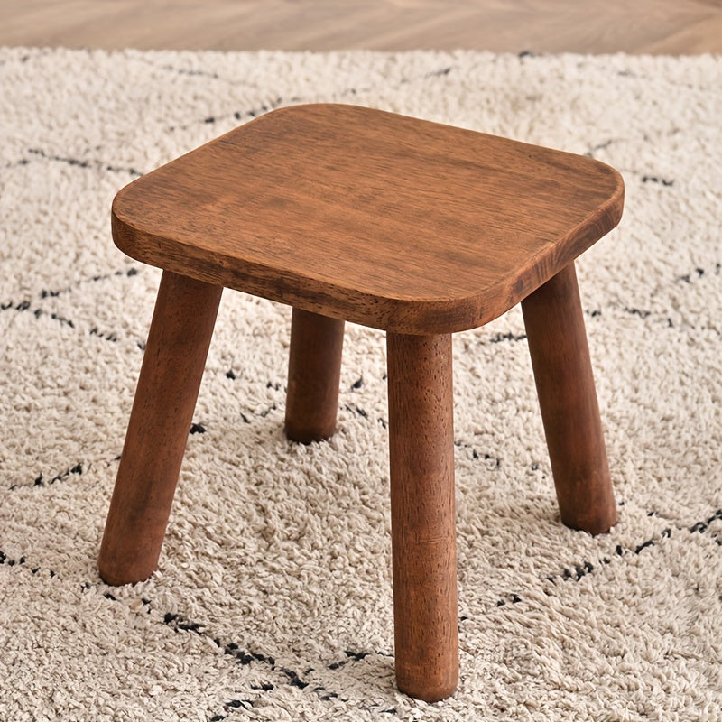 Solid Wood Shoe Changing Stool for Living Room Entrance Bathroom Bedroom