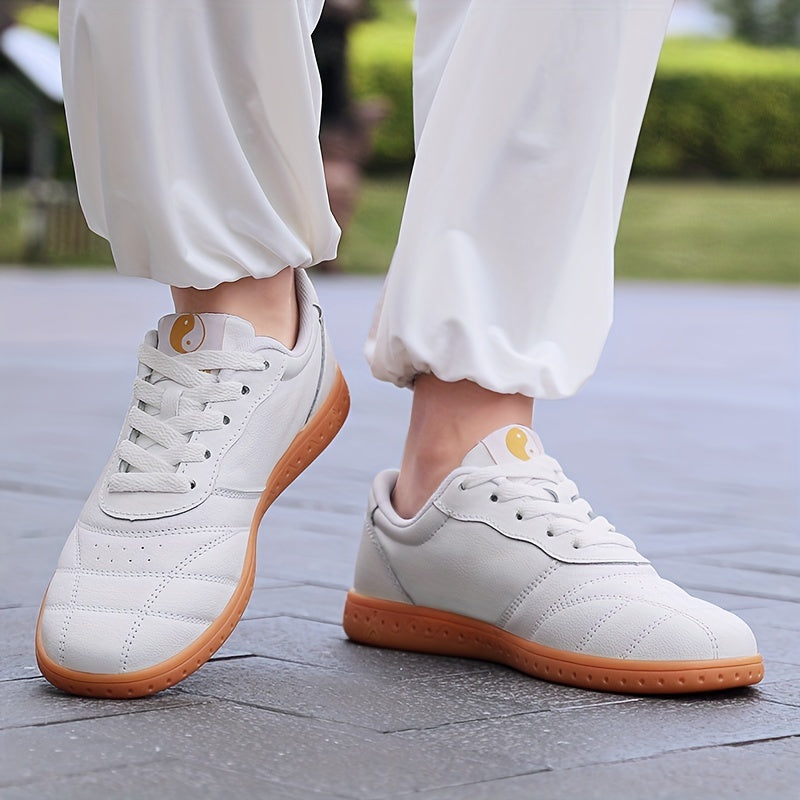 Women's Tai Chi Pattern Sneakers Low Top Lace Up Shoes