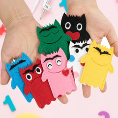 7pcs Colorful Emotion Monster Finger Puppets for Storytelling