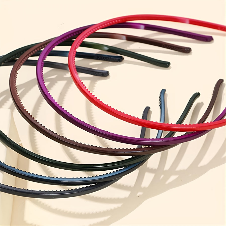 6pcs Teeth Comb Headband Plastic Hair Band Non-slip Hard Hair Hoop