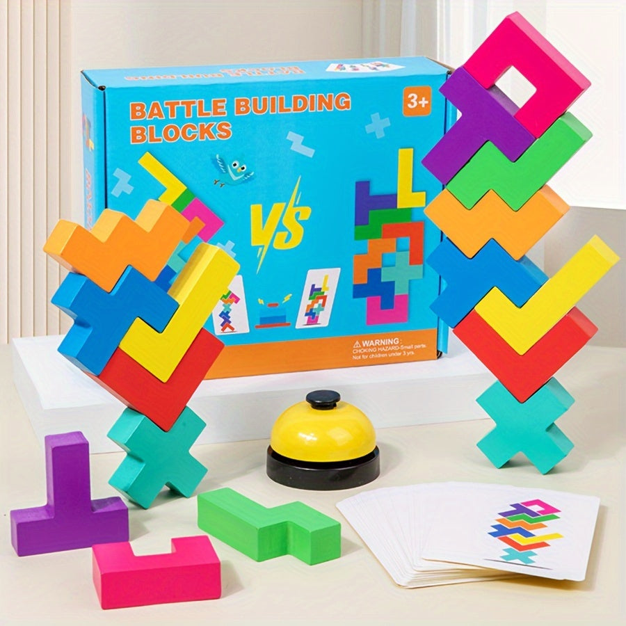 Wooden Balance Stacking Blocks Game for Kids