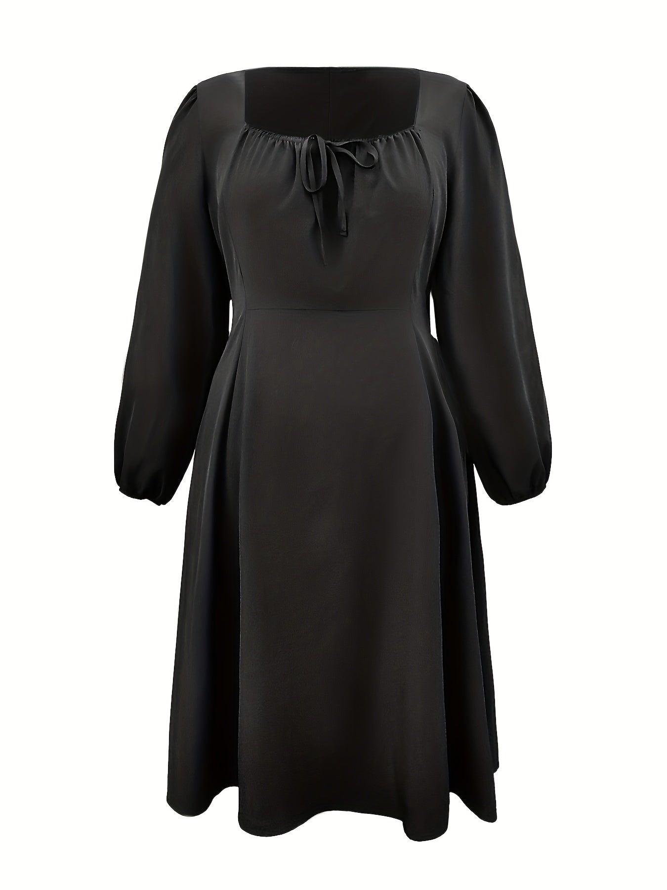  Long Sleeve Tie Front Maxi Dress