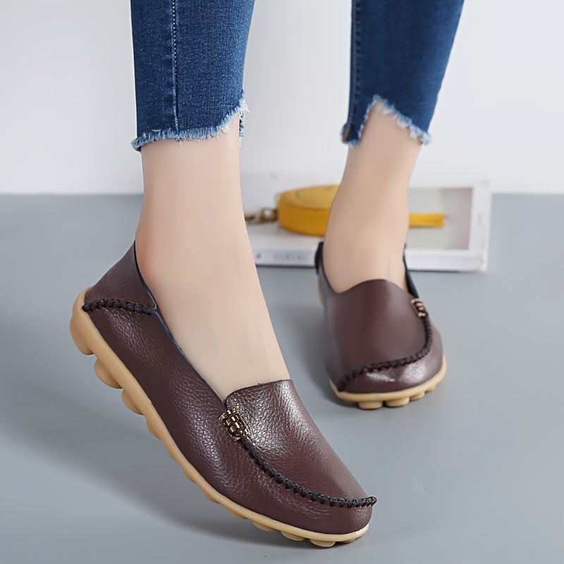 Soft & Comfortable Peas Shoes Lightweight Moccasin Penny Loafer Women's Footwear