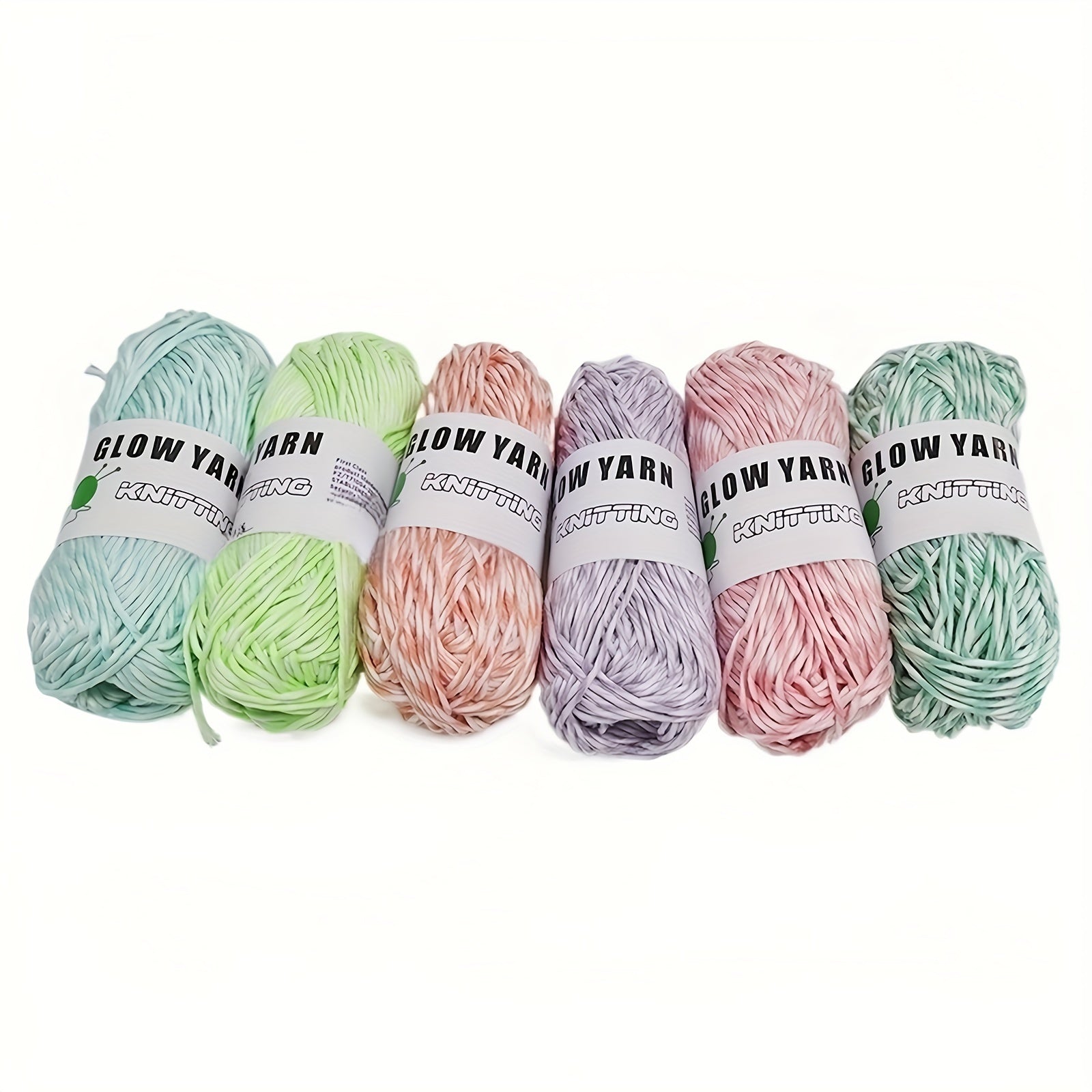 50g Glow In The Dark Yarn Crochet Fluorescent Luminous Scrubby Thread