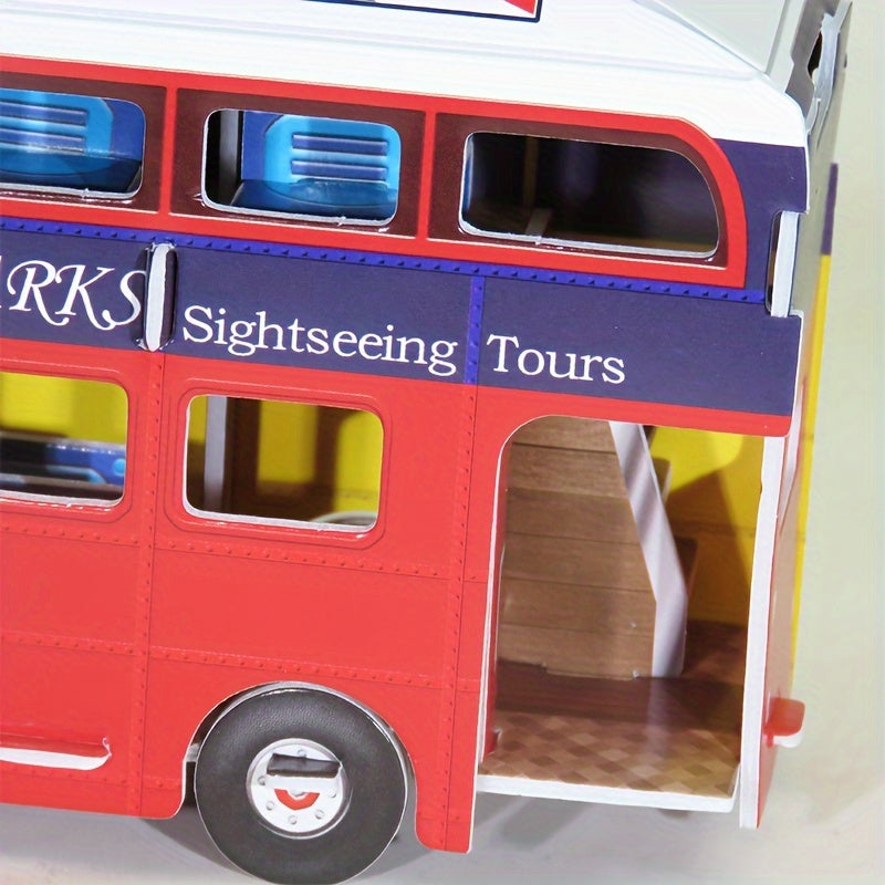 London Double Layer Bus 3D Puzzle Foam Toy Model Kit DIY Educational Car Series