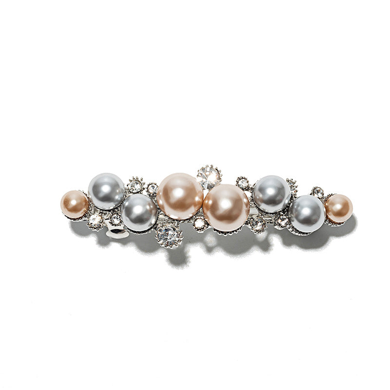 Crystal Rhinestone Pearl Hairpin Vintage Barrette Hairclip
