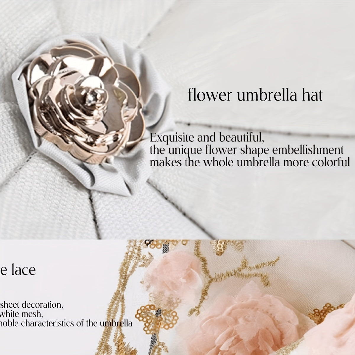 Floral Princess Girls Women's Umbrella UV Protection Thicken