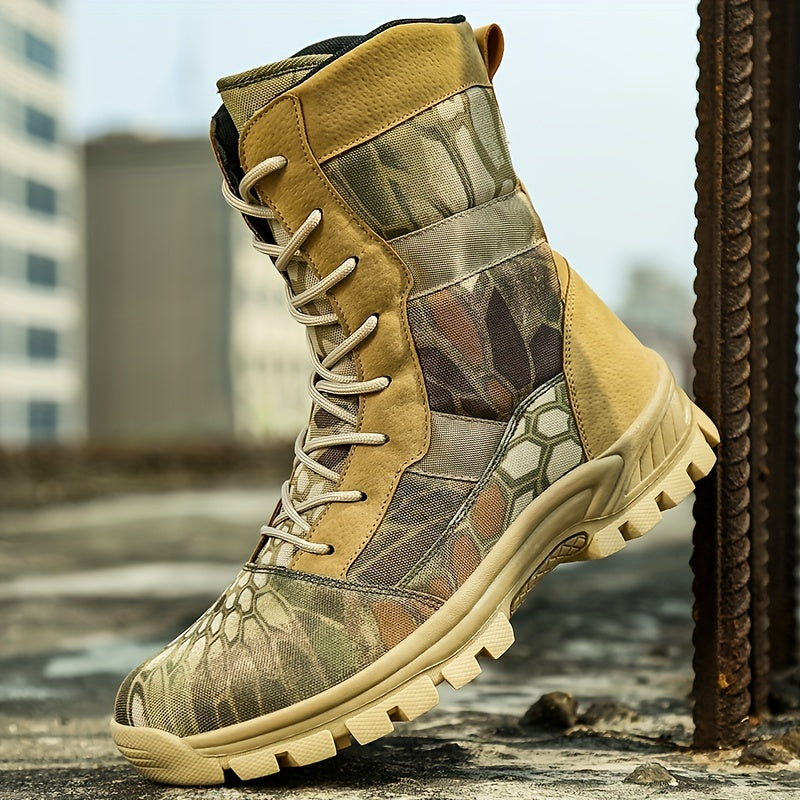 Men's Camo Hiking Shoes High Top Breathable Non Slip