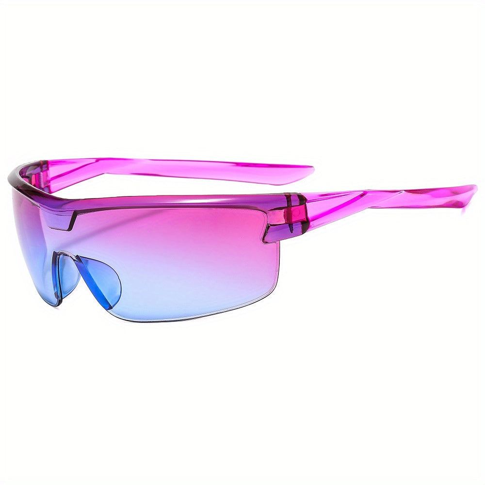 Y2K Semi Rimless Gradient Lens Sunglasses UV400