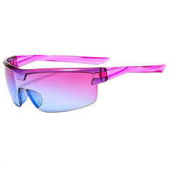 Y2K Semi Rimless Gradient Lens Sunglasses UV400