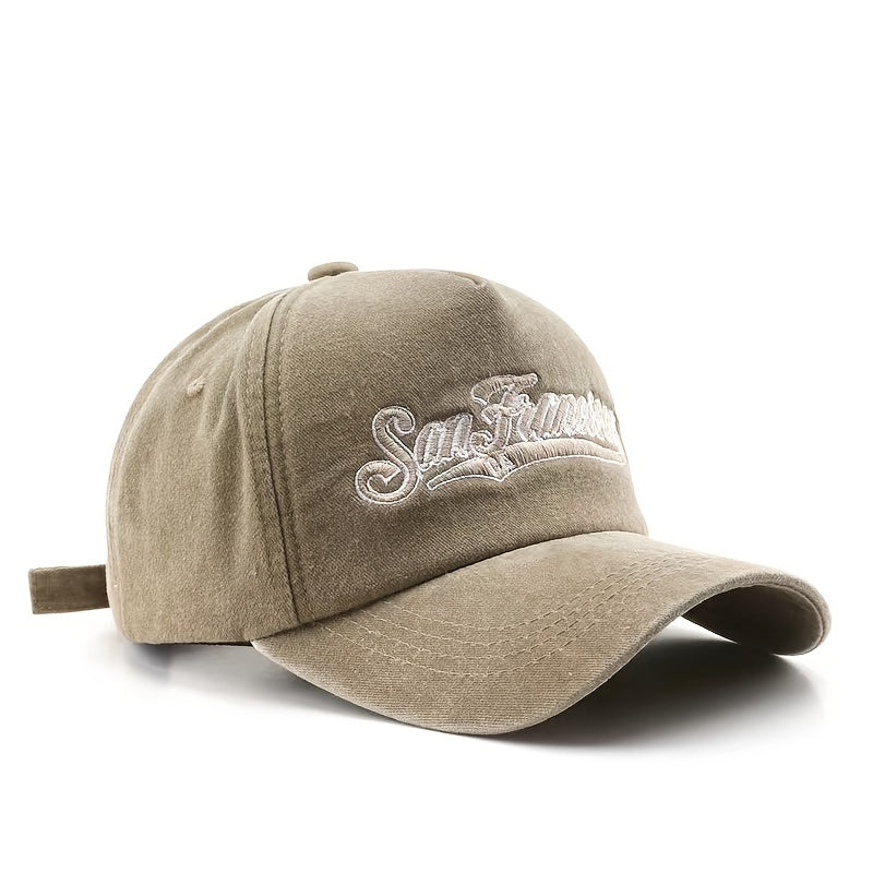 Candy Baseball Cap Washed Distressed Embroidery Cotton Sports Hat
