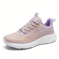 Women's Mesh Sneakers Lace Up Non slip Running Shoes Comfort Soft Sole