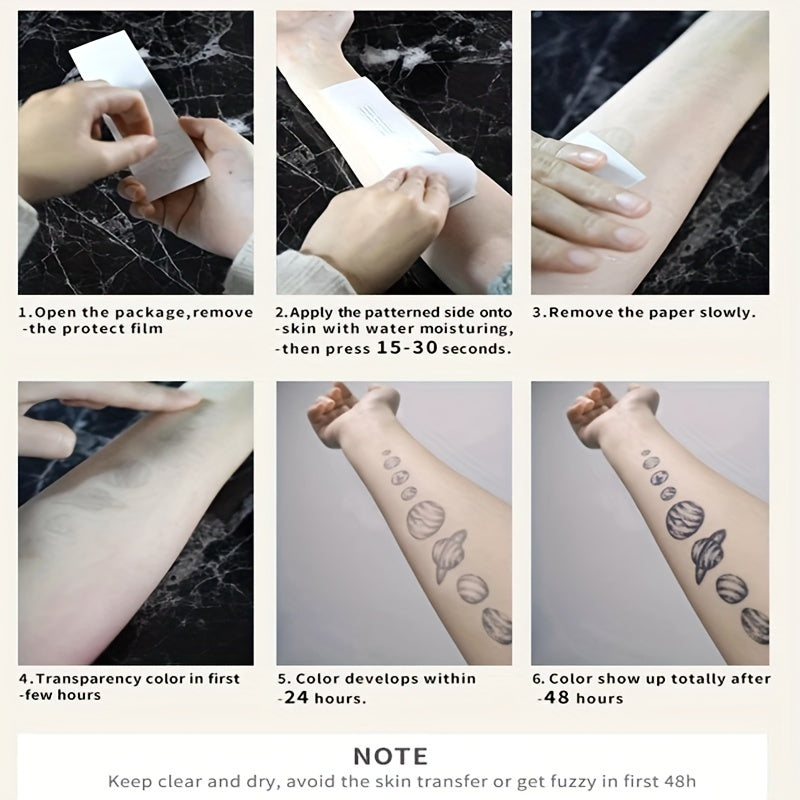 1PC 26 Letter A Herbal Tattoo Juice Waterproof Semi Permanent Tattoo Stickers