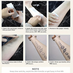 1PC 26 Letter A Herbal Tattoo Juice Waterproof Semi Permanent Tattoo Stickers