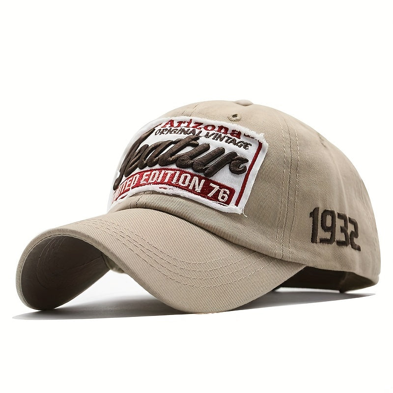 Vintage Patch Baseball Cap Letter Embroidery Dad Hats Unisex Adjustable Sun Hats