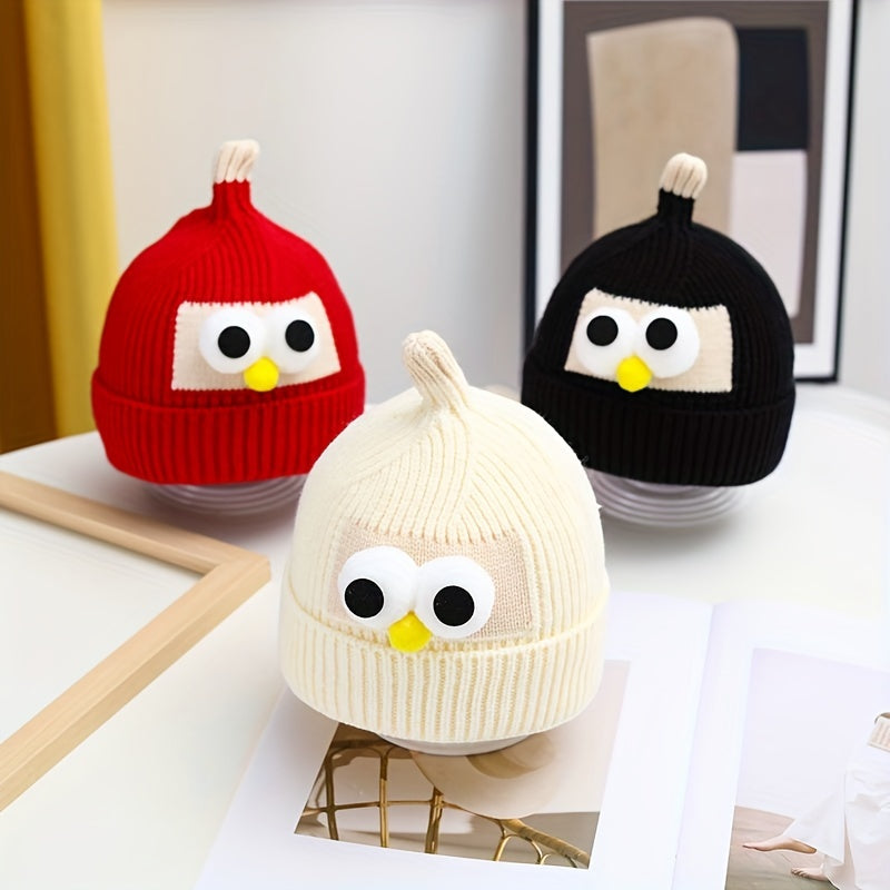 Bird Pattern Knitted Hat for Kids Under 8 Years Old - Baby Birthday Gift