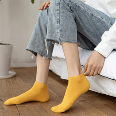 10 Pairs Textured Short Socks Striped Comfy Soft Ankle Stockings