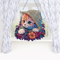 Cat Pattern Special Shape Diamond Painting Kit