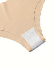 Seamless Solid Bra & Panties Set Soft Intimates Lingerie Women's Underwear