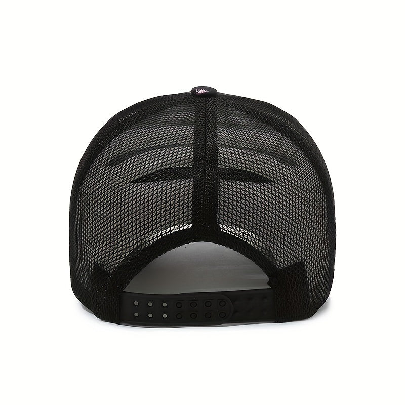 Embroidery Mesh Trucker Hat Dandelion Hot Stamping Hip Hop Couple Baseball Cap