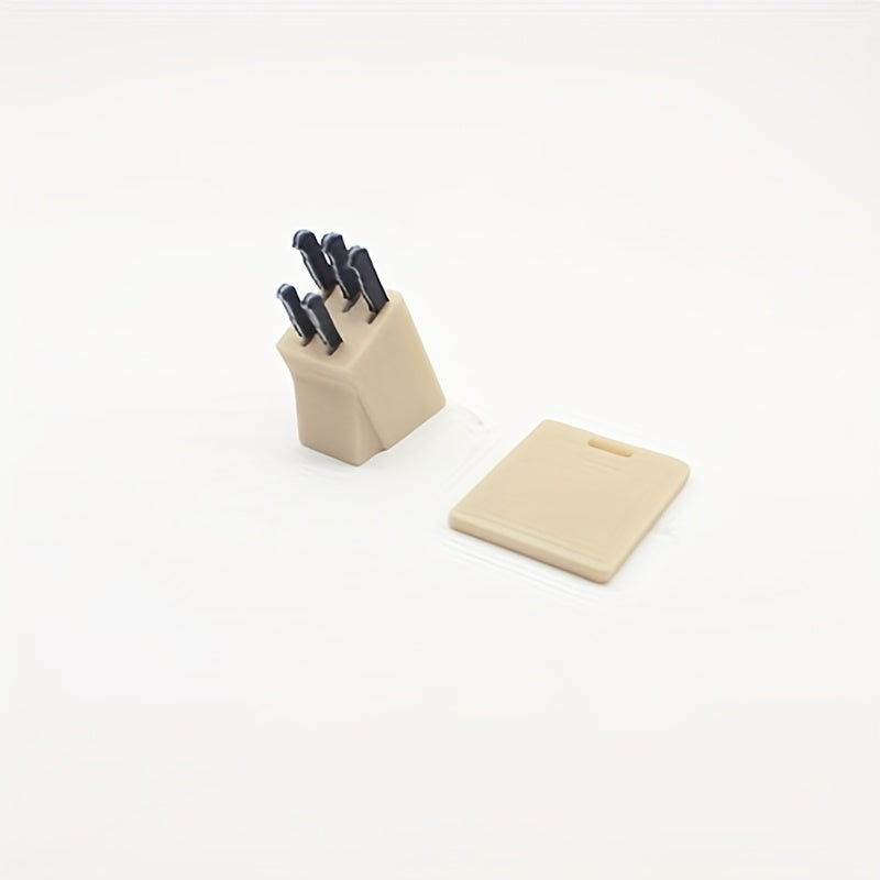 7pcs Dollhouse Accessories Model with Holder and Cutting Board