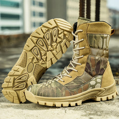 Boy's Waterproof Tactical Boots Non Slip Hiking Shoes