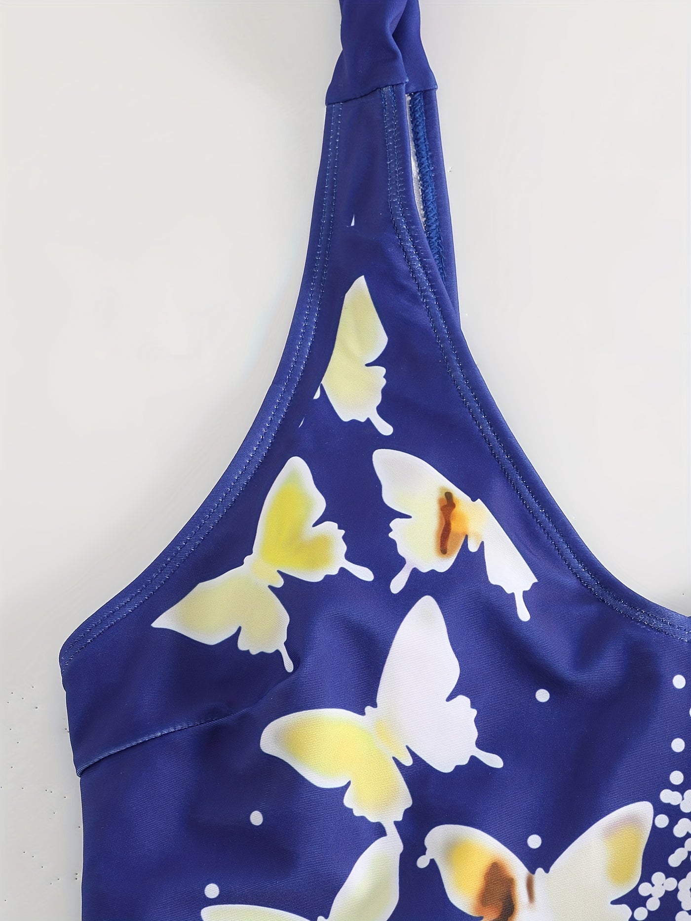 Butterfly Print Tankini Set & Wrap Skirt