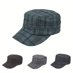 Plaid Sunshade Baseball Cap for Men Women