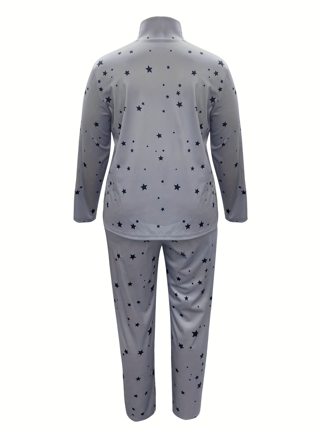  Star Print High Neck Top & Pants 2 Piece Set