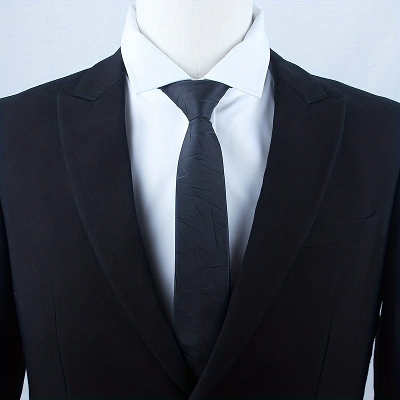 Polyester Solid Navy Necktie for Men