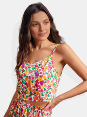 Women's Floral Print Pajama Set