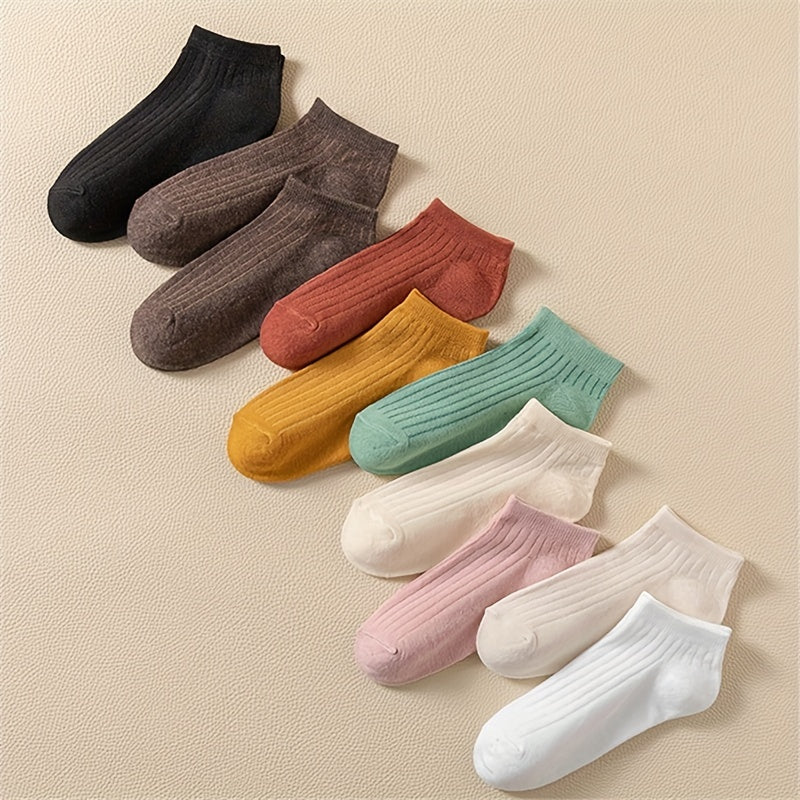 10 Pairs Soft & Lightweight Short Socks Women's Stockings