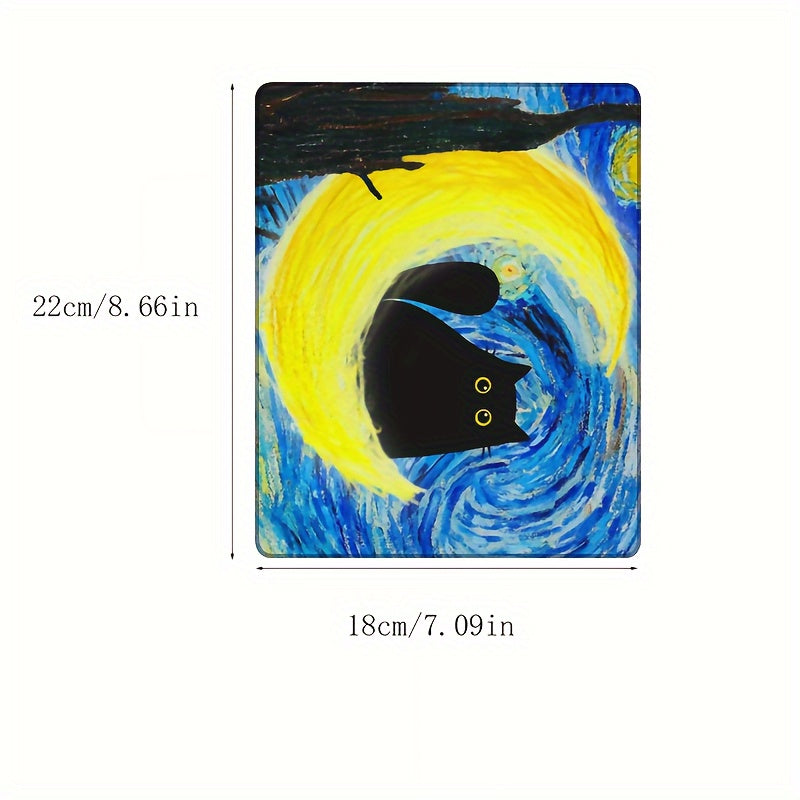 Kitten Print Mouse Pad, Washable Non-slip Office Computer Line Mouse Pad