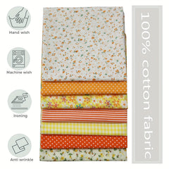 7pcs 24 89 24 Yellow Fat Quarter Fabric Bundles Quilting Cotton