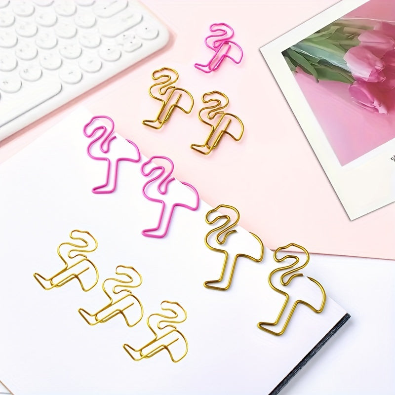 Flamingo Paper Clips Funny Paperclips Bookmark Metal File Note Clips