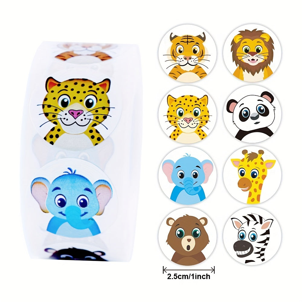 500pcs Animal Zoo Sticker Labels for Encouraging & Gift Wrapping