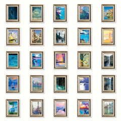 50pcs Painting Art Scenery Graffiti Stickers Waterproof Decorative Stickers