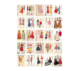 50pcs Character Clothing Material Paper 140mm 100mm