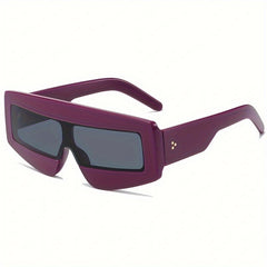 Y2K Shield Sunglasses UV400 Beach Club Futuristic Glasses