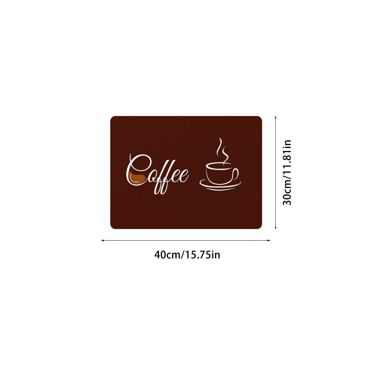 English Coffee Printed Placemat Absorbent Kitchen Drain Mat
