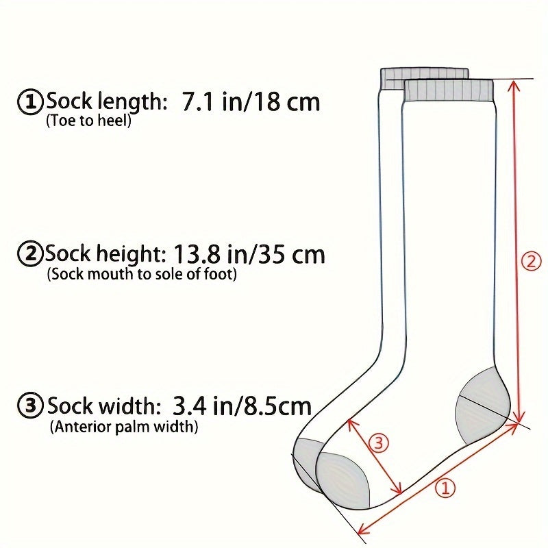 Colorblock Calf Socks All-match Knee High Socks Women's Stockings