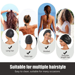 Oversized Waterproof Silicone Swimming Cap for Thick Curly Hair