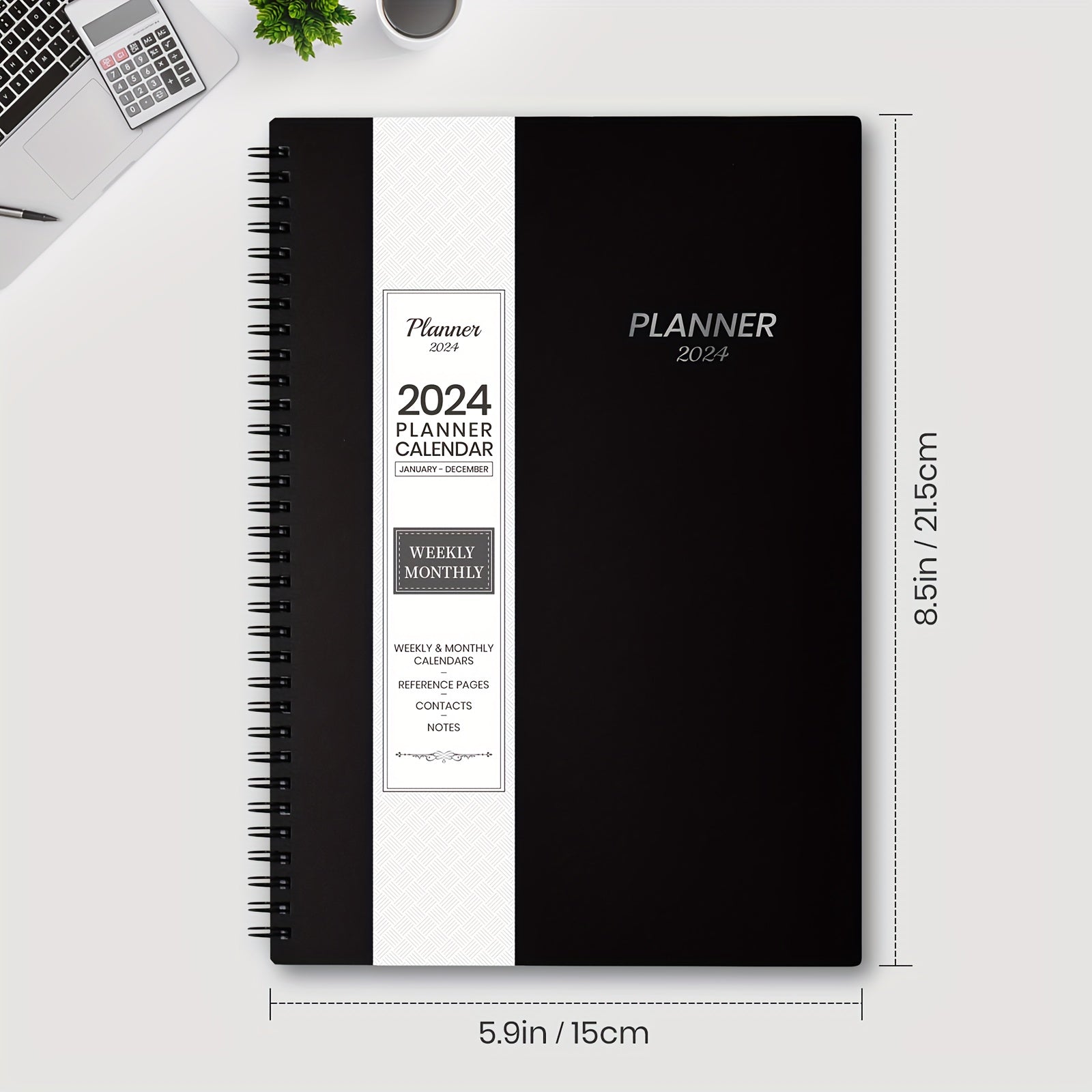 1PC Planner Weekly Monthly Calendar Spiral 12 Months From JAN to DEC Office Plan